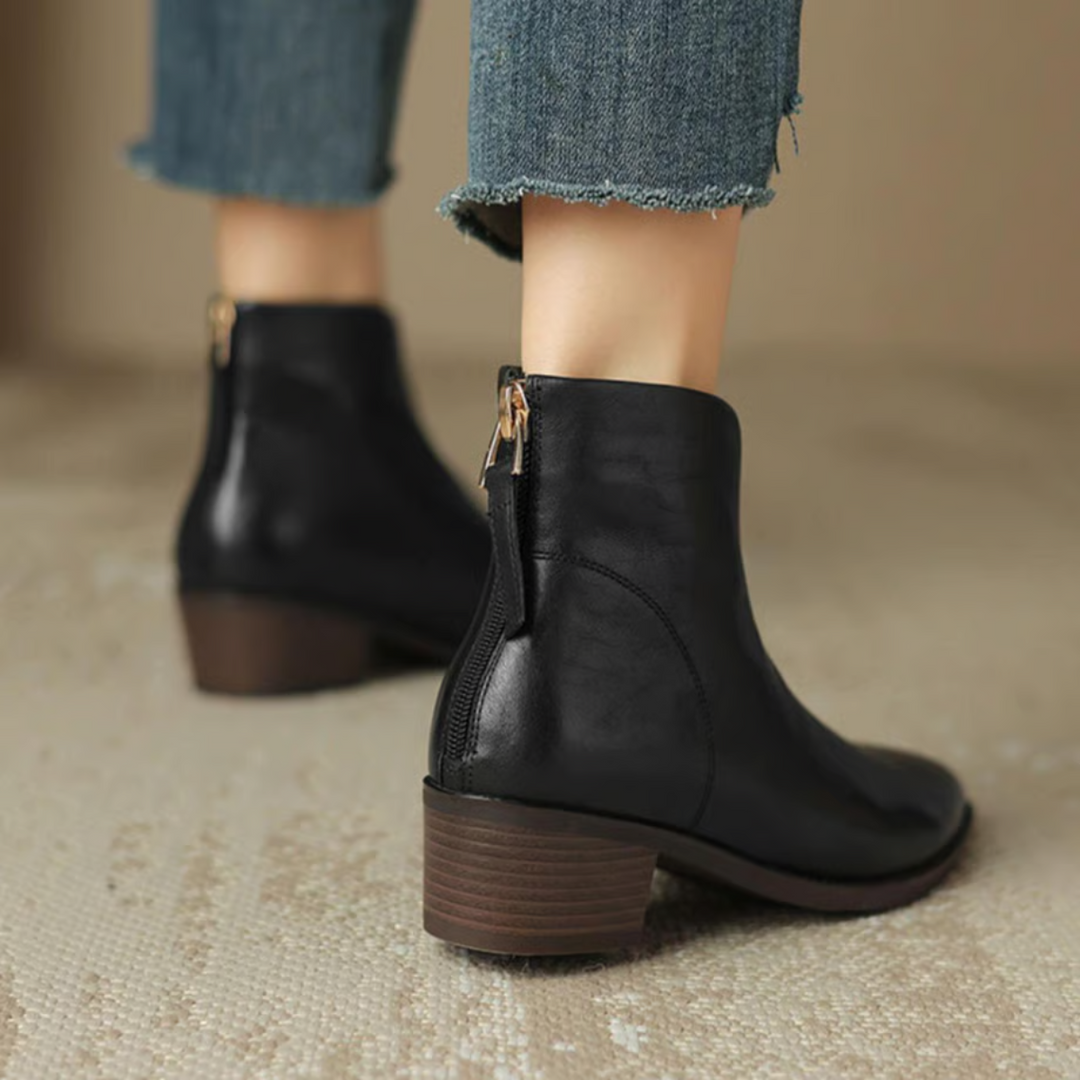 Felicia | Luxury Low-Heel Ankle Boots