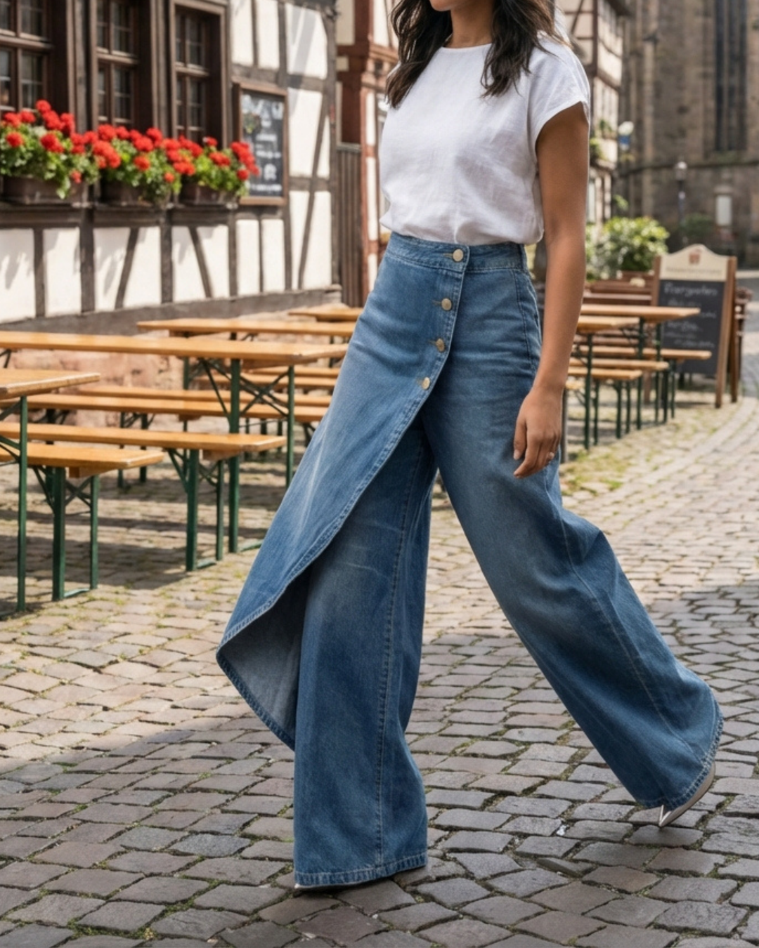 Maya | Asymmetrical Skirt Pants