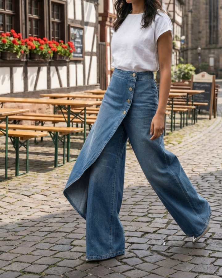 Maya | Asymmetrical Skirt Pants