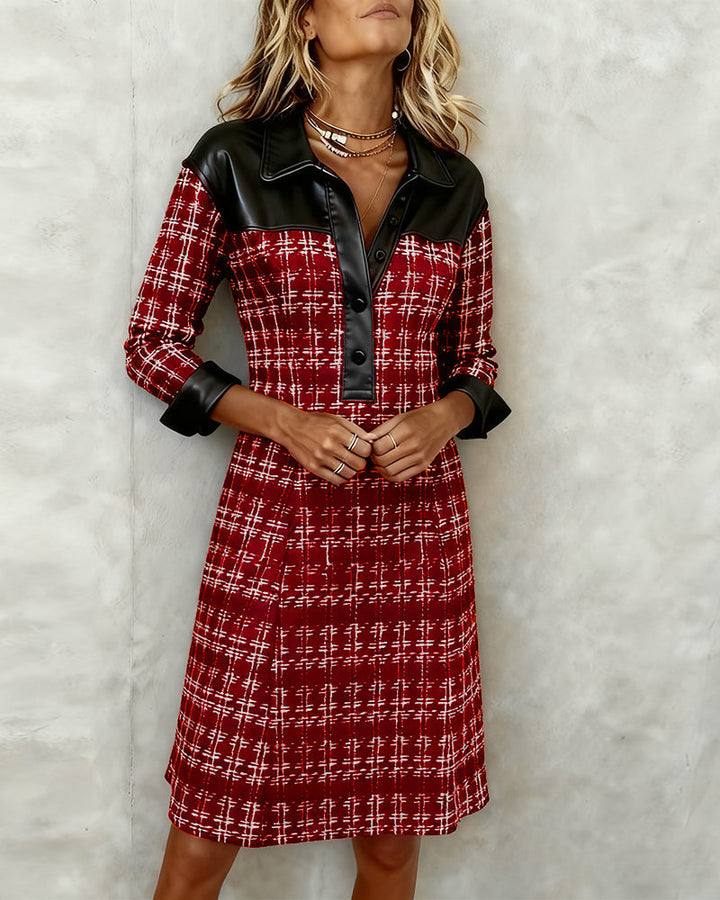 Matilda | Long Sleeve Patchwork Dress