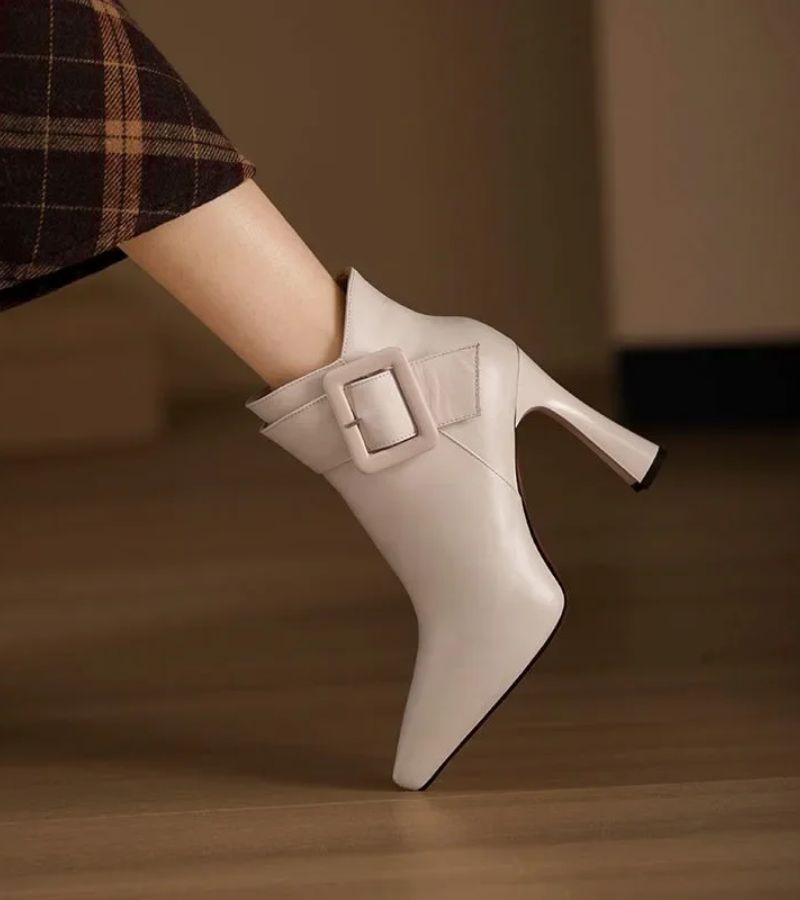Valentina | Buckle Heel Ankle Boots