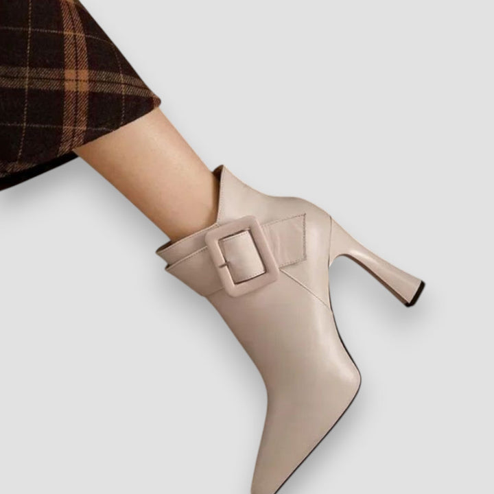 Valentina | Buckle Heel Ankle Boots