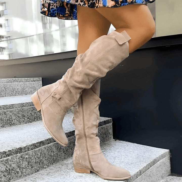 Liliy | Stylish Suede Knee Boots