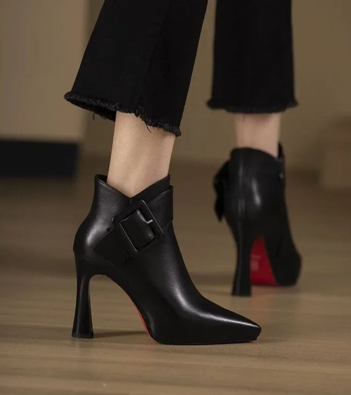 Valentina | Buckle Heel Ankle Boots