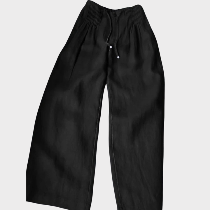 Camm | Wide-leg Pants in Cotton and Linen Blend