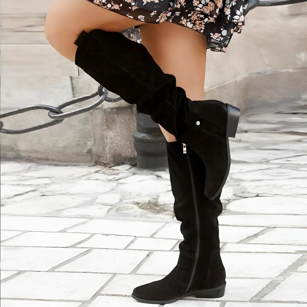 Liliy | Stylish Suede Knee Boots