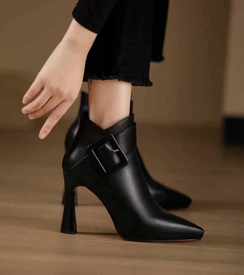 Valentina | Buckle Heel Ankle Boots