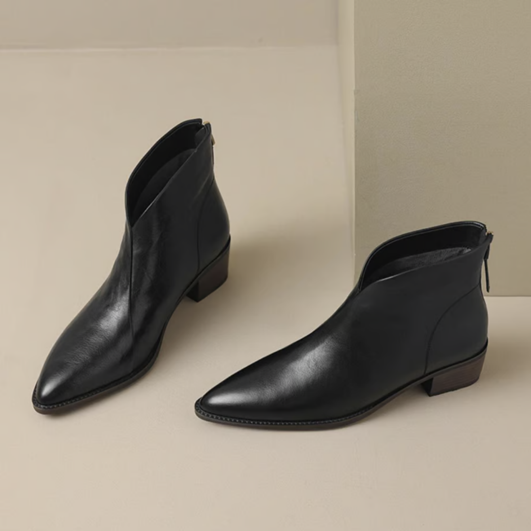 Felicia | Luxury Low-Heel Ankle Boots