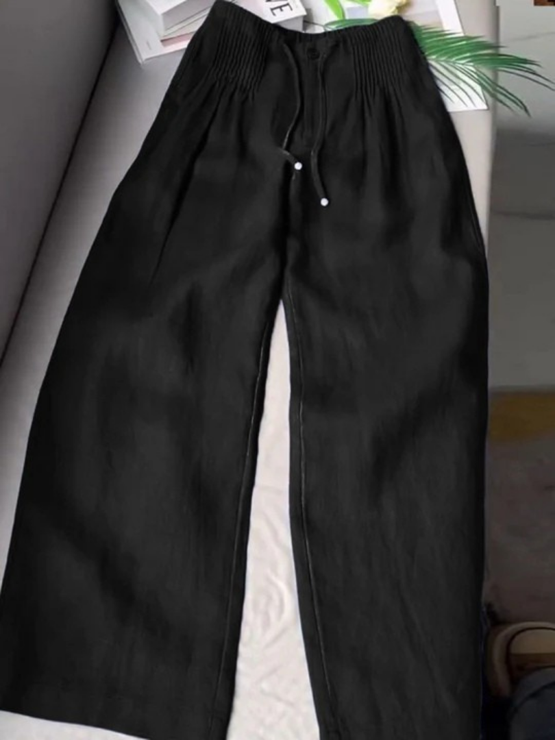 Camm | Wide-leg Pants in Cotton and Linen Blend