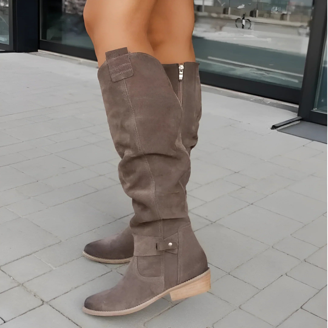 Liliy | Stylish Suede Knee Boots