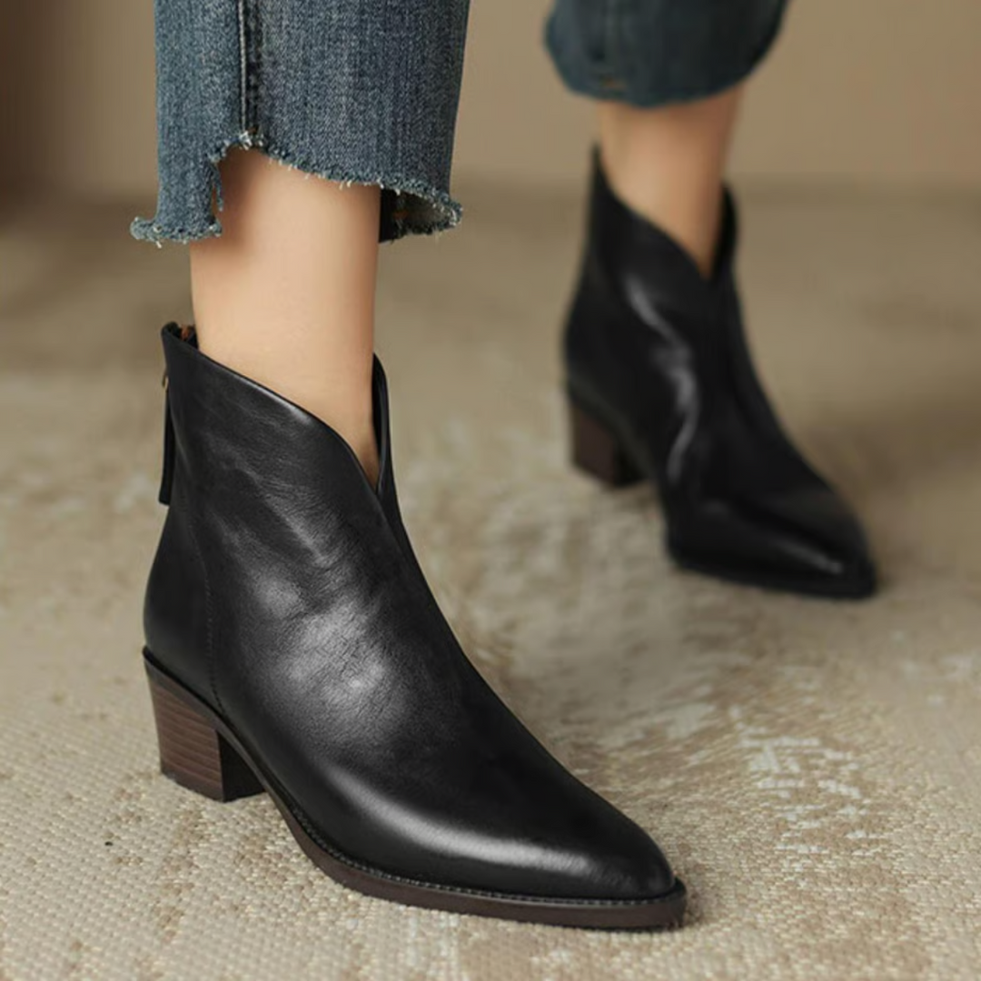 Felicia | Luxury Low-Heel Ankle Boots