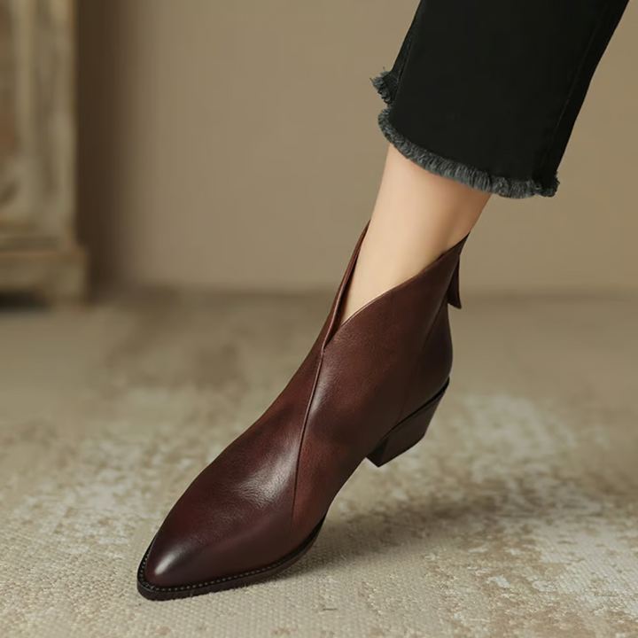 Felicia | Luxury Low-Heel Ankle Boots