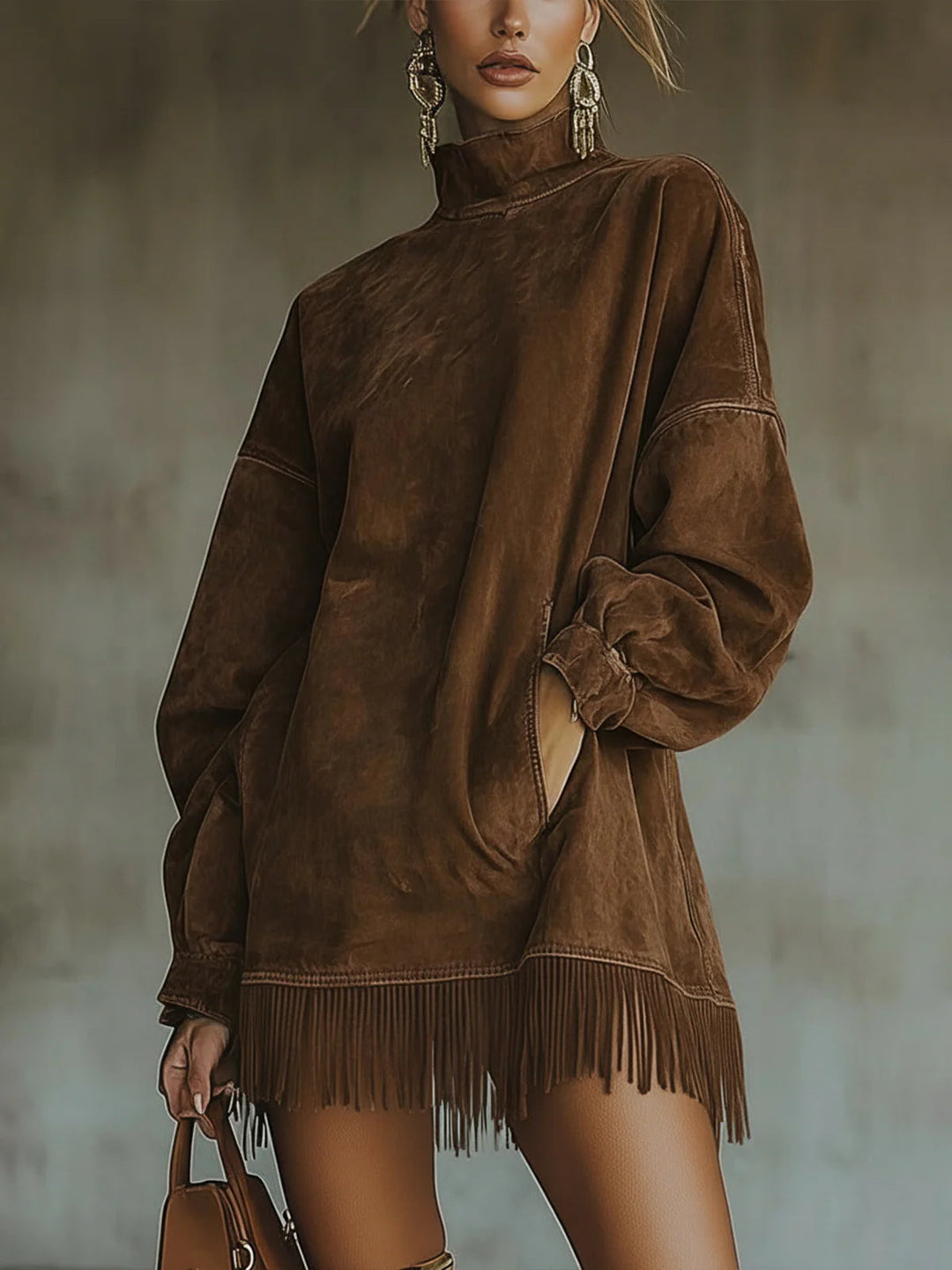Scarlett™ | Long-Sleeve Dress With Fringe