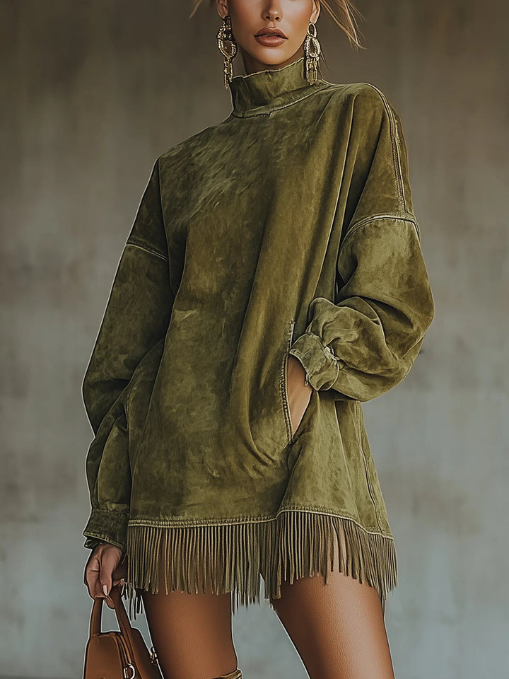 Scarlett™ | Long-Sleeve Dress With Fringe