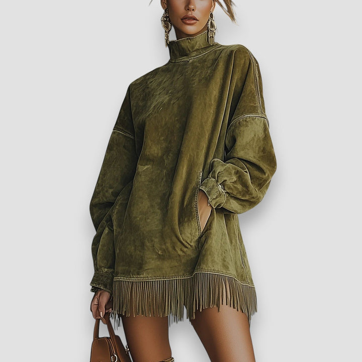 Scarlett™ | Long-Sleeve Dress With Fringe