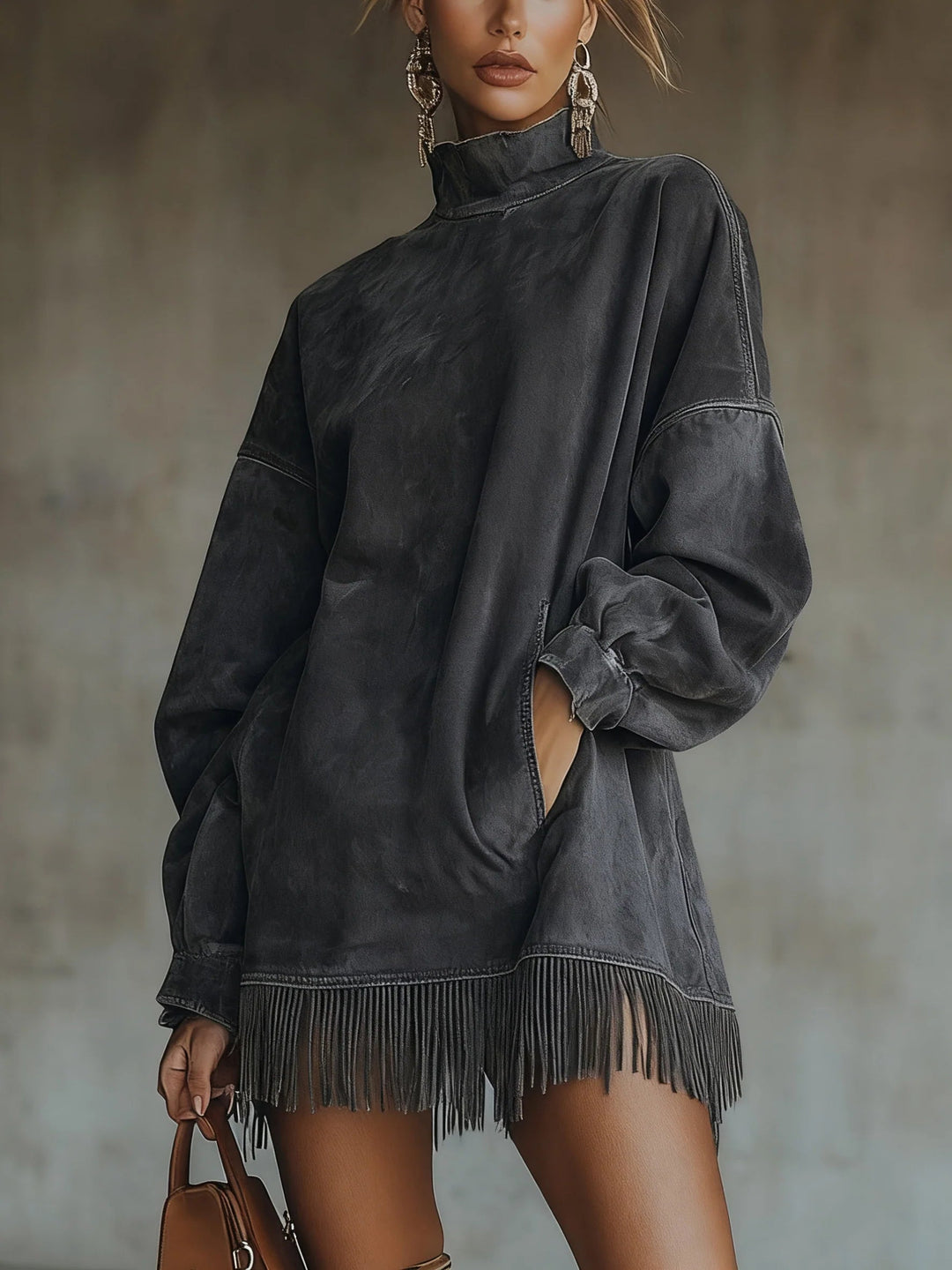 Scarlett™ | Long-Sleeve Dress With Fringe