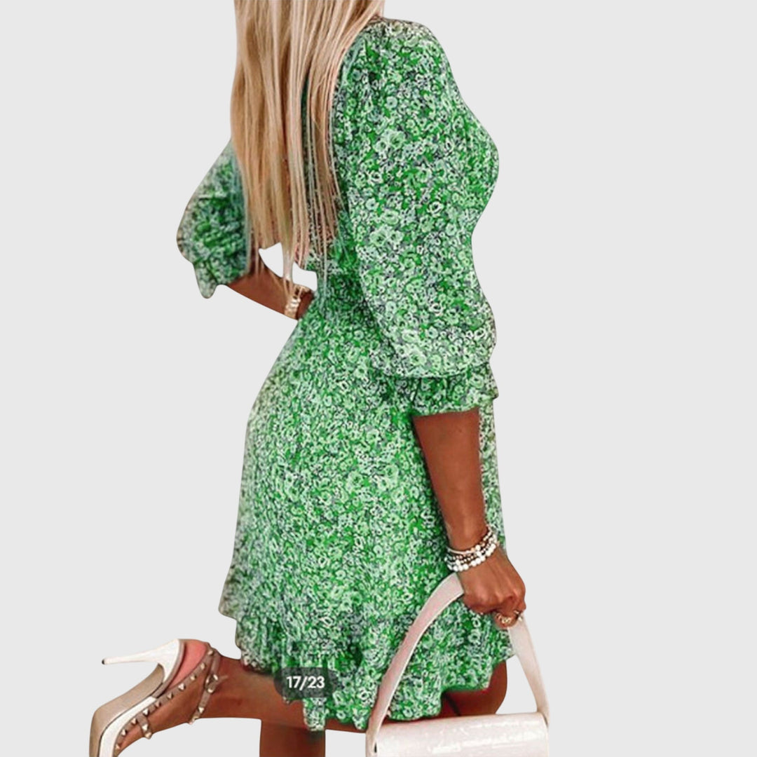 Clara | Floral Puff Sleeve Dress