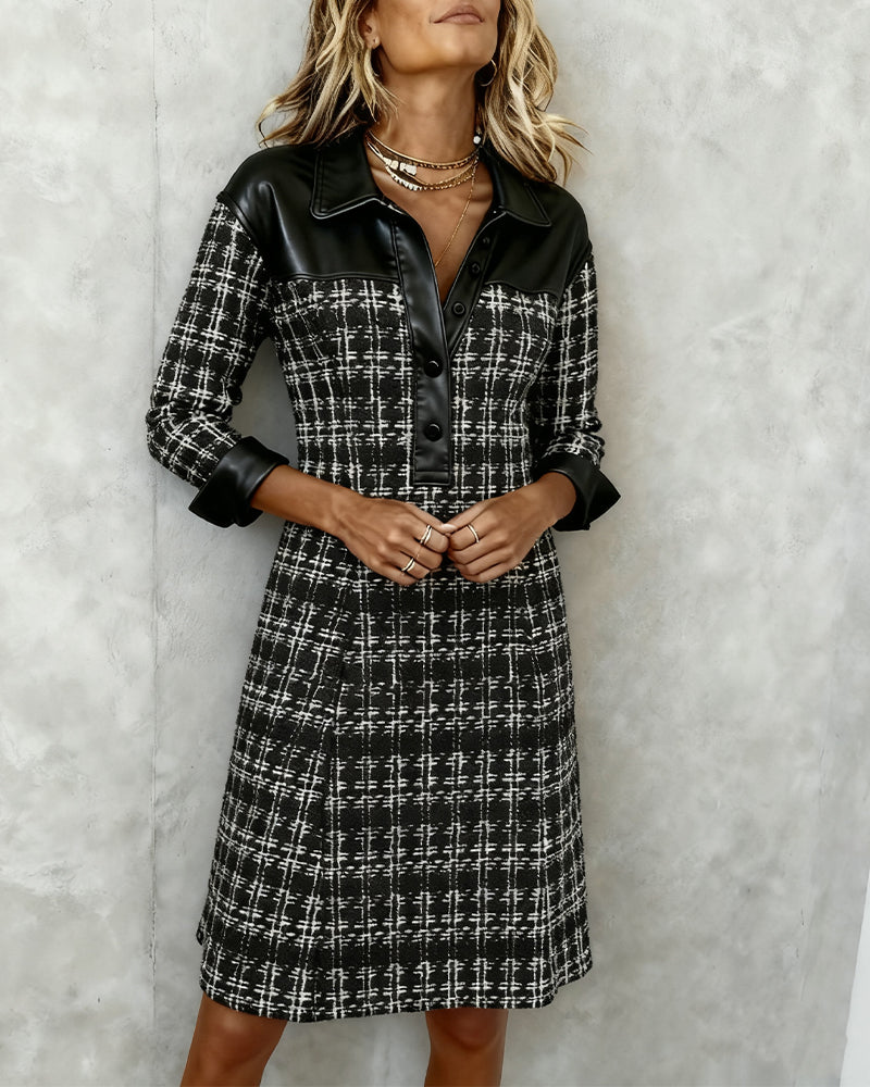 Matilda | Long Sleeve Patchwork Dress