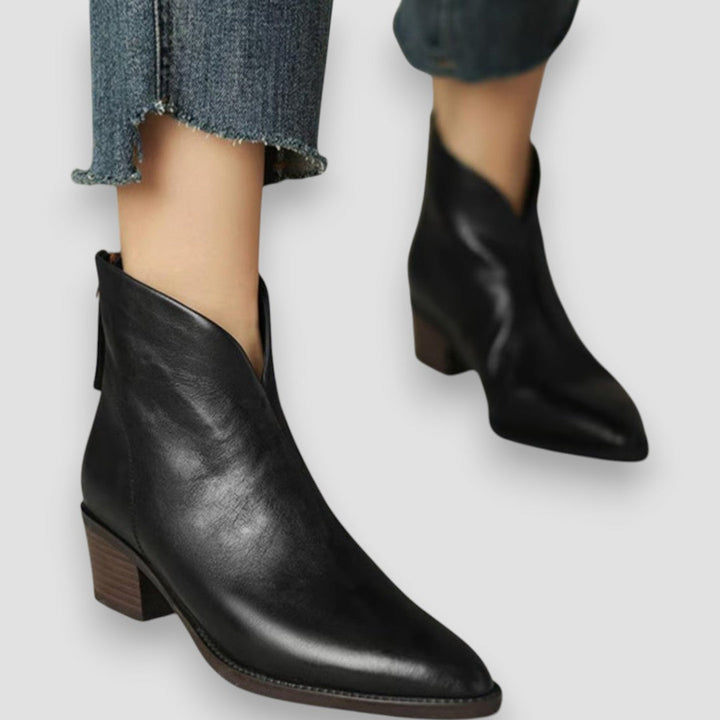 Felicia | Luxury Low-Heel Ankle Boots