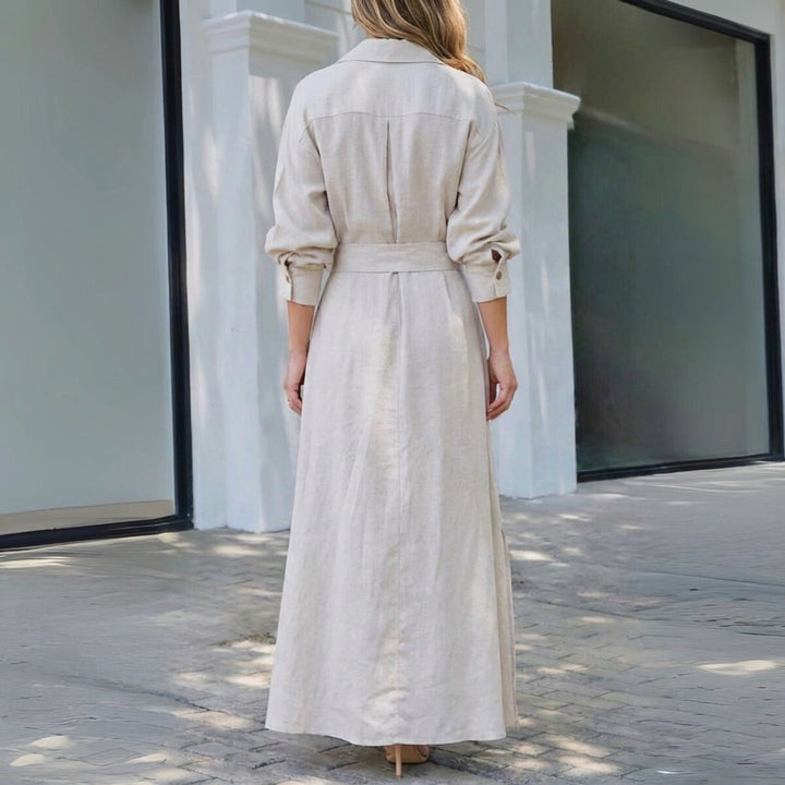 Jeanette™ | Elegant Maxi Dress with V-Neck