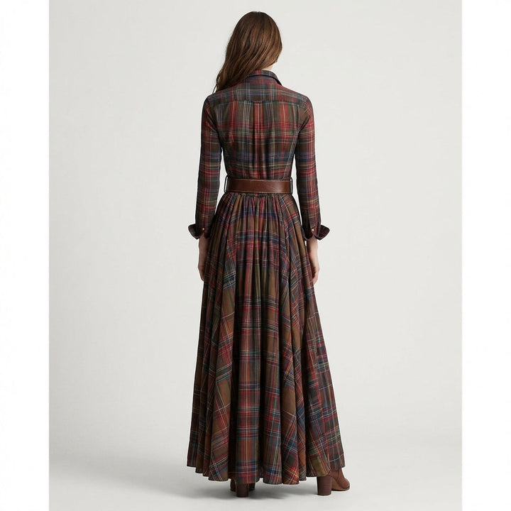 Aria™ | Timeless Checkered Maxi Dress