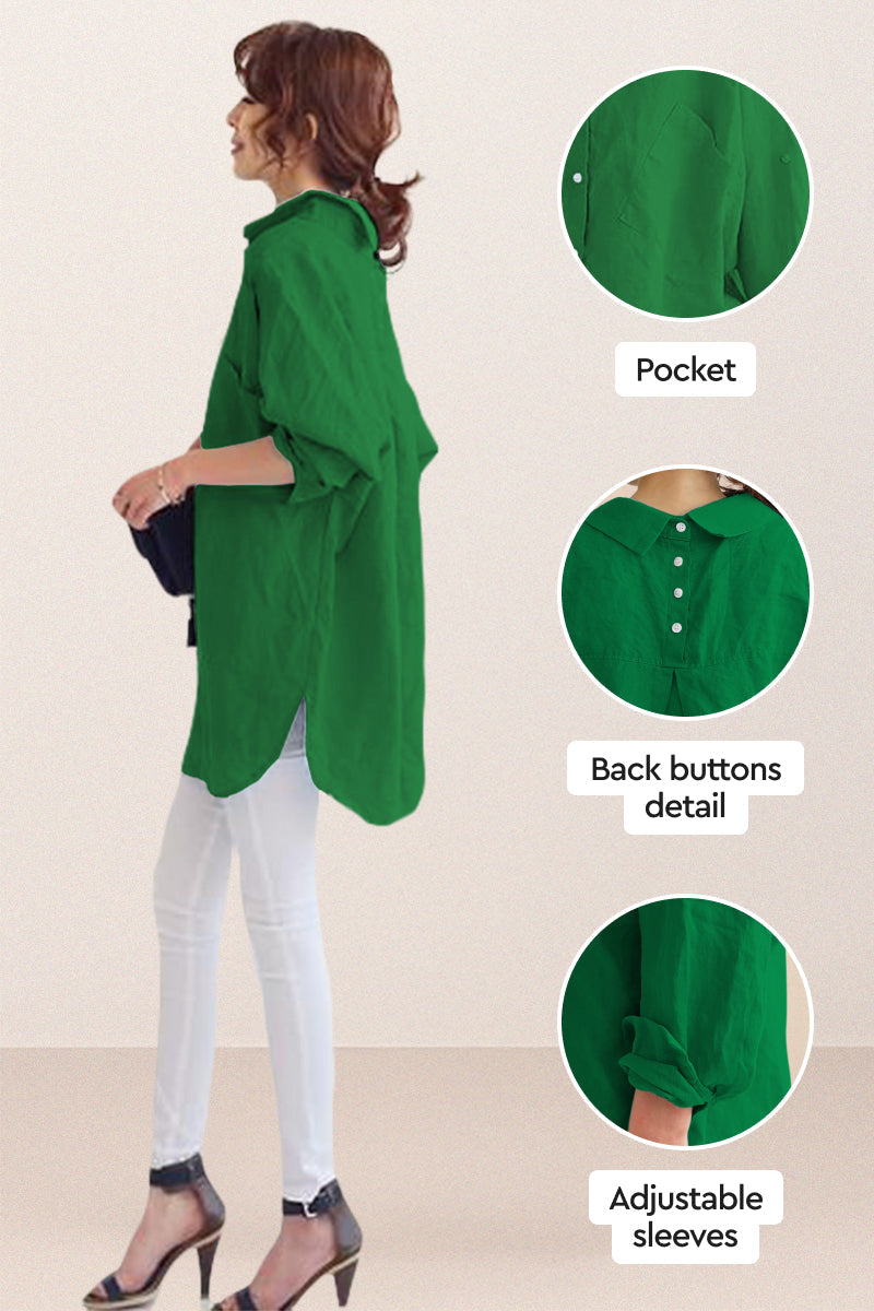 Oversized 100% Cotton Linen Shirt