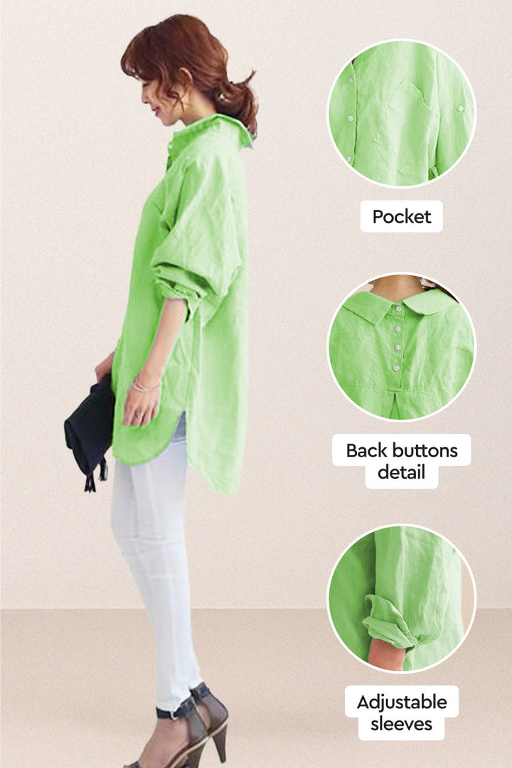 Oversized 100% Cotton Linen Shirt