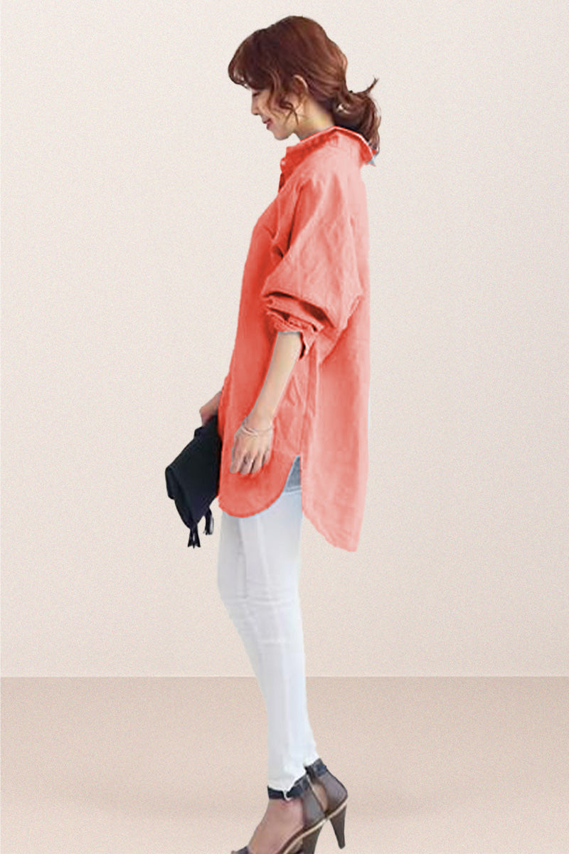 Oversized 100% Cotton Linen Shirt