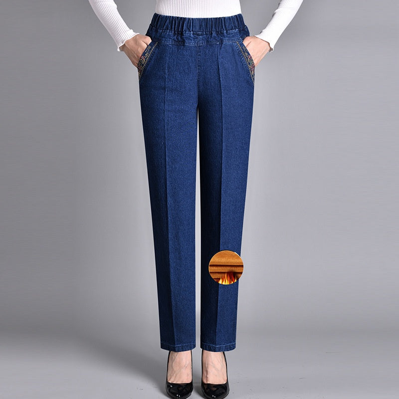 Chloe | Jeans with side pockets and elastic waist
