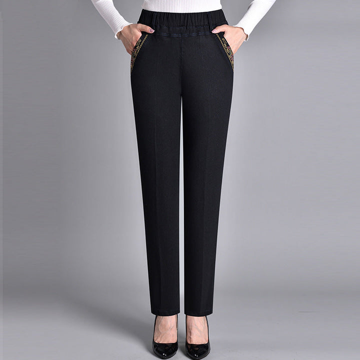 Chloe | Jeans with side pockets and elastic waist